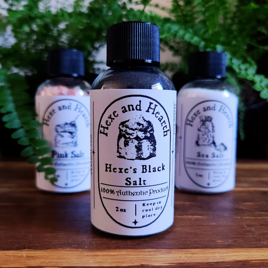 3-Pack of White, Pink & Black Salts + 6 oz Full Moon Water with Bonus Crystal – Spiritual Cleansing & Healing Bundle