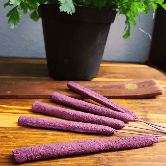 Premium Scent Hand-Rolled Incense Set: Protection, Love, Cleaner & Prosperity - 16 Scented Sticks, Bonus Crystal Aroma Pack Freshener Fragrance Gift