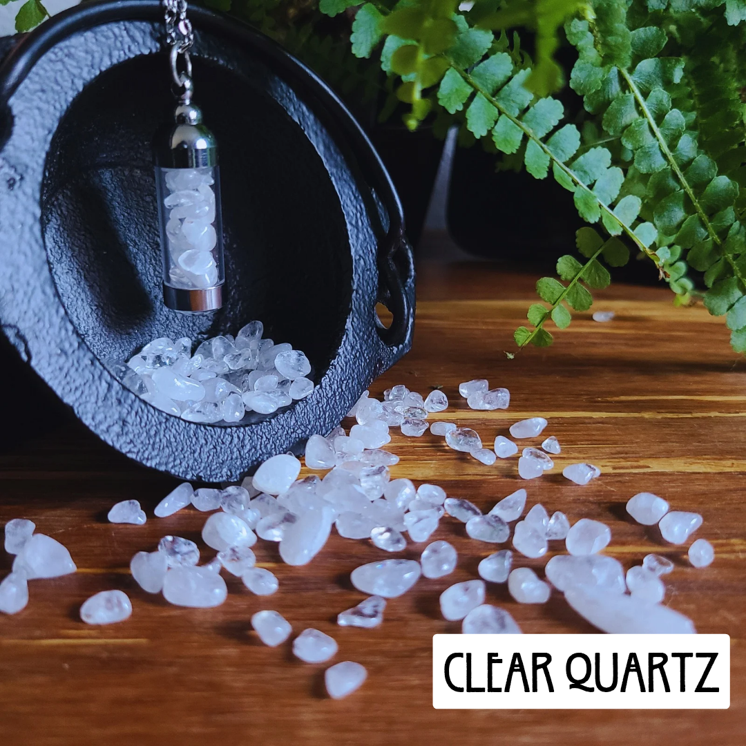 Clear Quartz Crystal Necklace - Pendant for Balance, Clarity, and Positive Energy