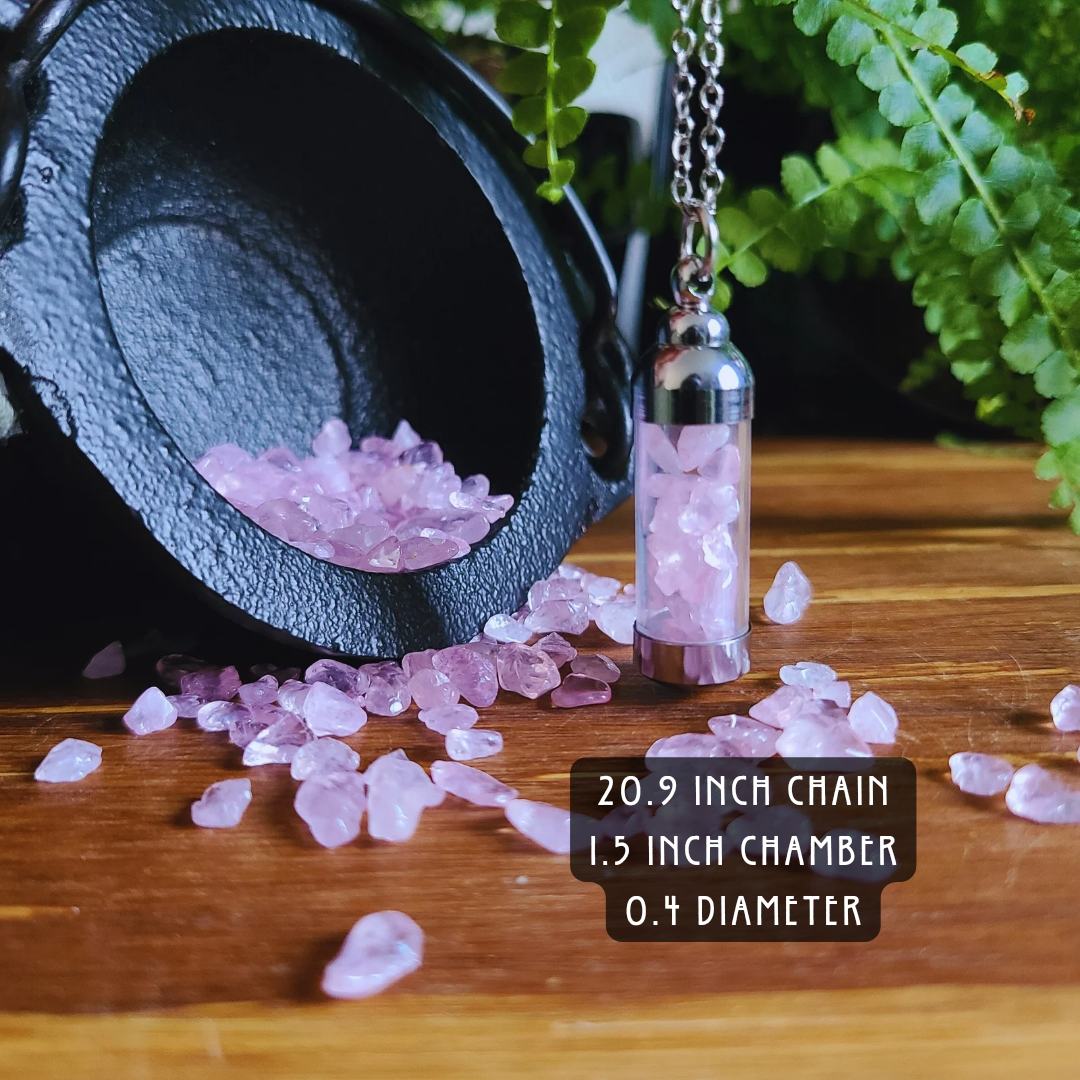 Rose Quartz Crystal Necklace – Heart Chakra Jewelry for Love & Emotional Wellbeing