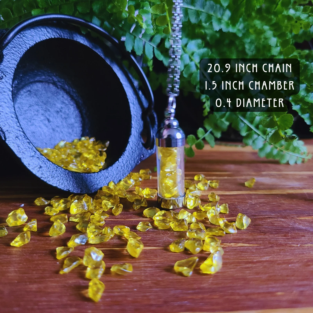 Citrine Crystal Necklace for Positive Energy and Abundance - Energizing Citrine Stone Pendant
