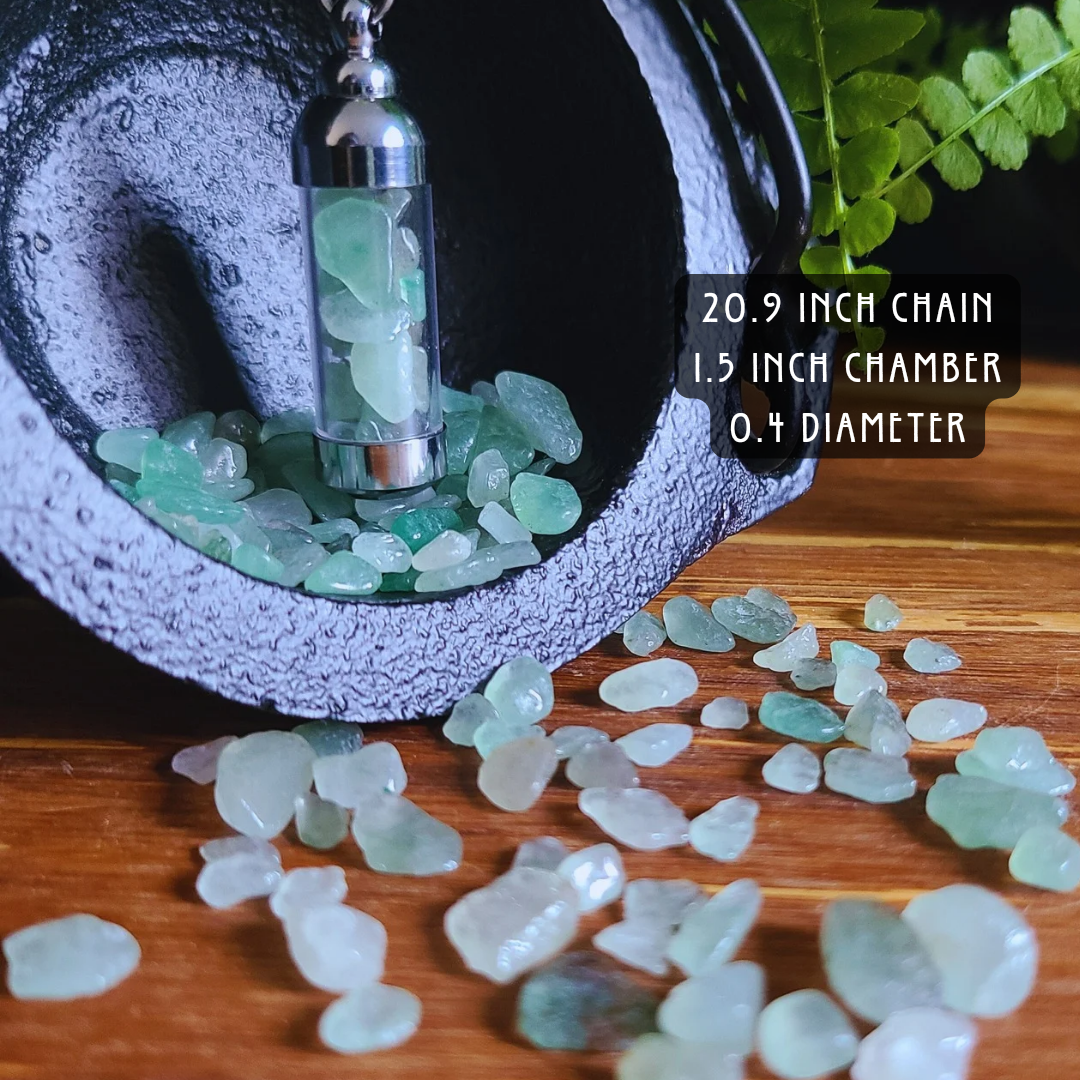 Green Aventurine Crystal Necklace for Abundance and Good Luck