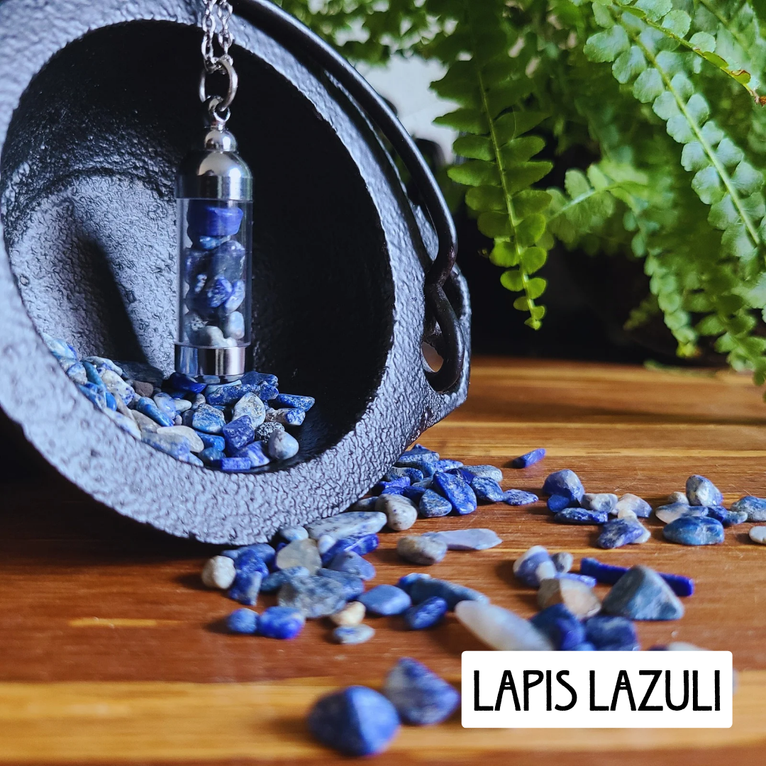 Lapis Lazuli Crystal Necklace for Wisdom, Protection, and Inner Peace | Jewelry