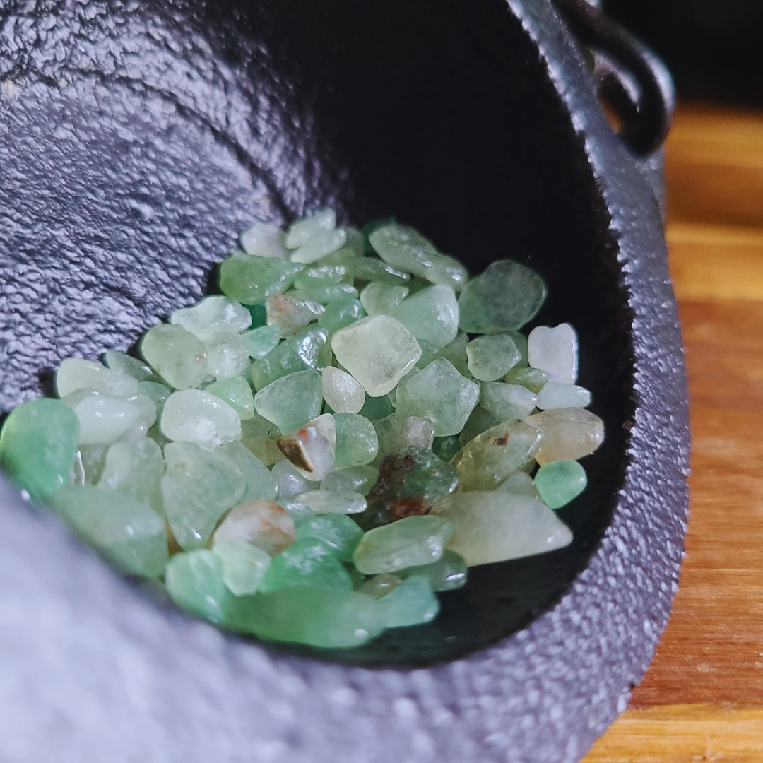 Green Aventurine Crystal Necklace for Abundance and Good Luck