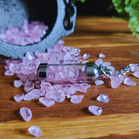 Rose Quartz Crystal Necklace – Heart Chakra Jewelry for Love & Emotional Wellbeing