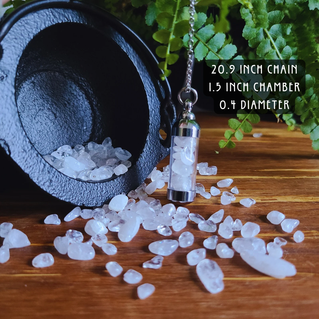 Clear Quartz Crystal Necklace - Pendant for Balance, Clarity, and Positive Energy