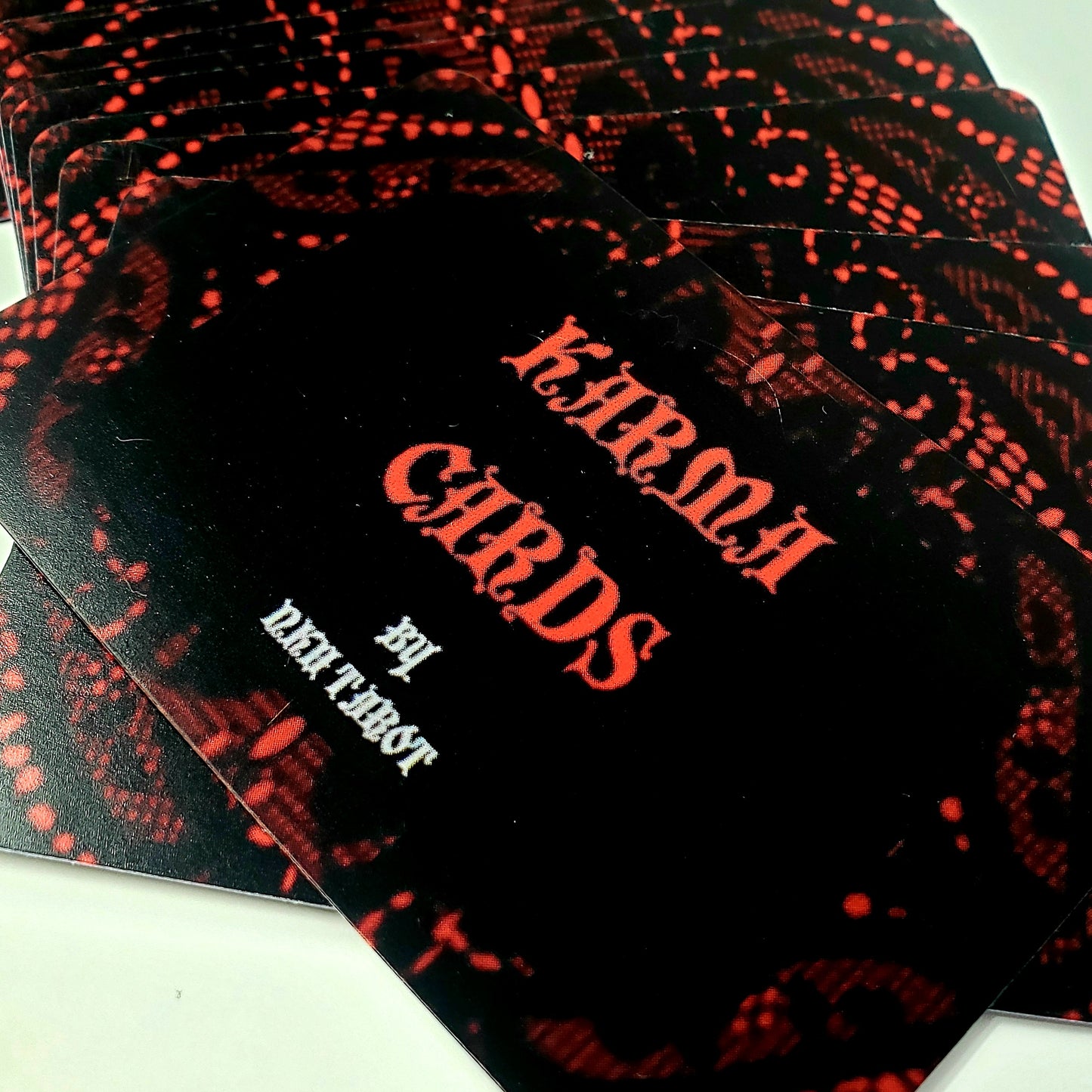 Karma Cards Deck - Gothic Design with Unique Cosmic Karmic Vibes Red White Black