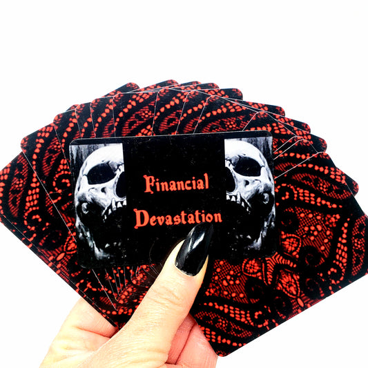 Karma Cards Deck - Gothic Design with Unique Cosmic Karmic Vibes Red White Black