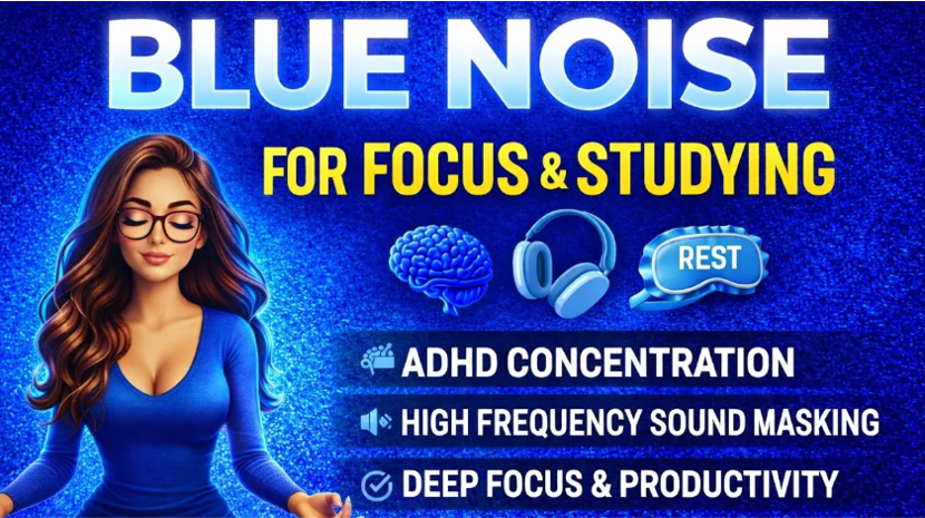 Blue Noise for Studying and ADHD Focus: How Consistent Sound Can Improve Concentration