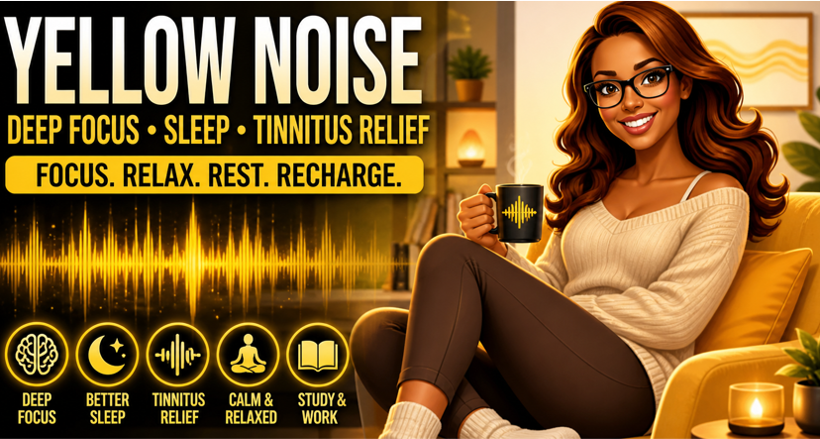 Yellow Noise for Deep Focus, Sleep, and Tinnitus Relief
