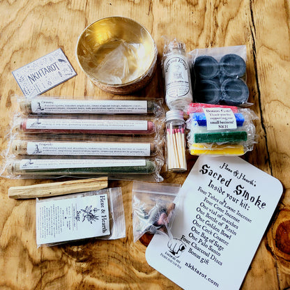 Sacred Smoke Incense Kit – Loose Incense, Resin, Charcoal, Palo Santo & Sage