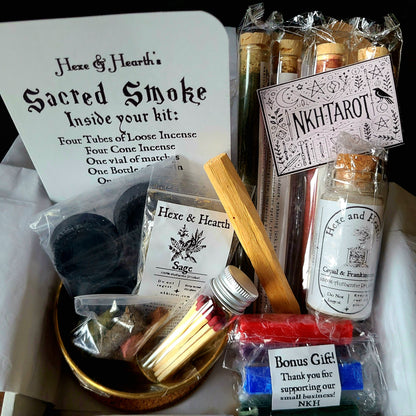 Sacred Smoke Incense Kit – Loose Incense, Resin, Charcoal, Palo Santo & Sage