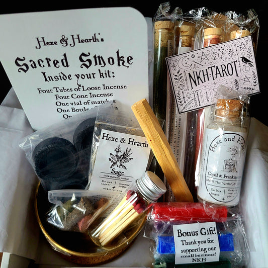 Sacred Smoke Incense Kit – Loose Incense, Resin, Charcoal, Palo Santo & Sage