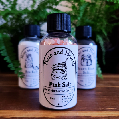 3-Pack of White, Pink & Black Salts + 6 oz Full Moon Water with Bonus Crystal – Spiritual Cleansing & Healing Bundle