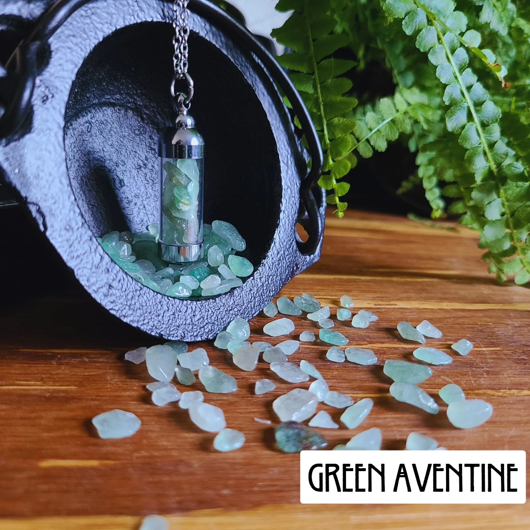 Green Aventurine Crystal Necklace for Abundance, Healing, and Good Luck– Energized Green Aventurine Crystals for Inner Balance and Vitality