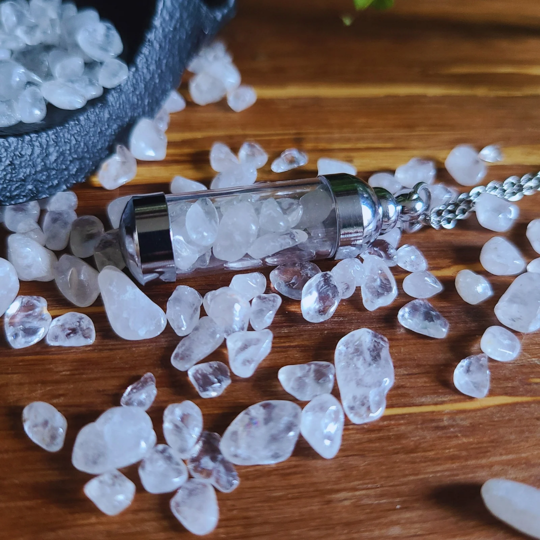 Clear Quartz Crystal Necklace - Healing Energy Pendant for Balance, Clarity, and Positive Energy