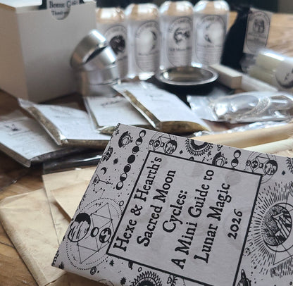 Lunar Spell Kit –3 spells 4 Moon Waters, Selenite Wand & Hexe Black Salt, Cleansing, Charging & Intention