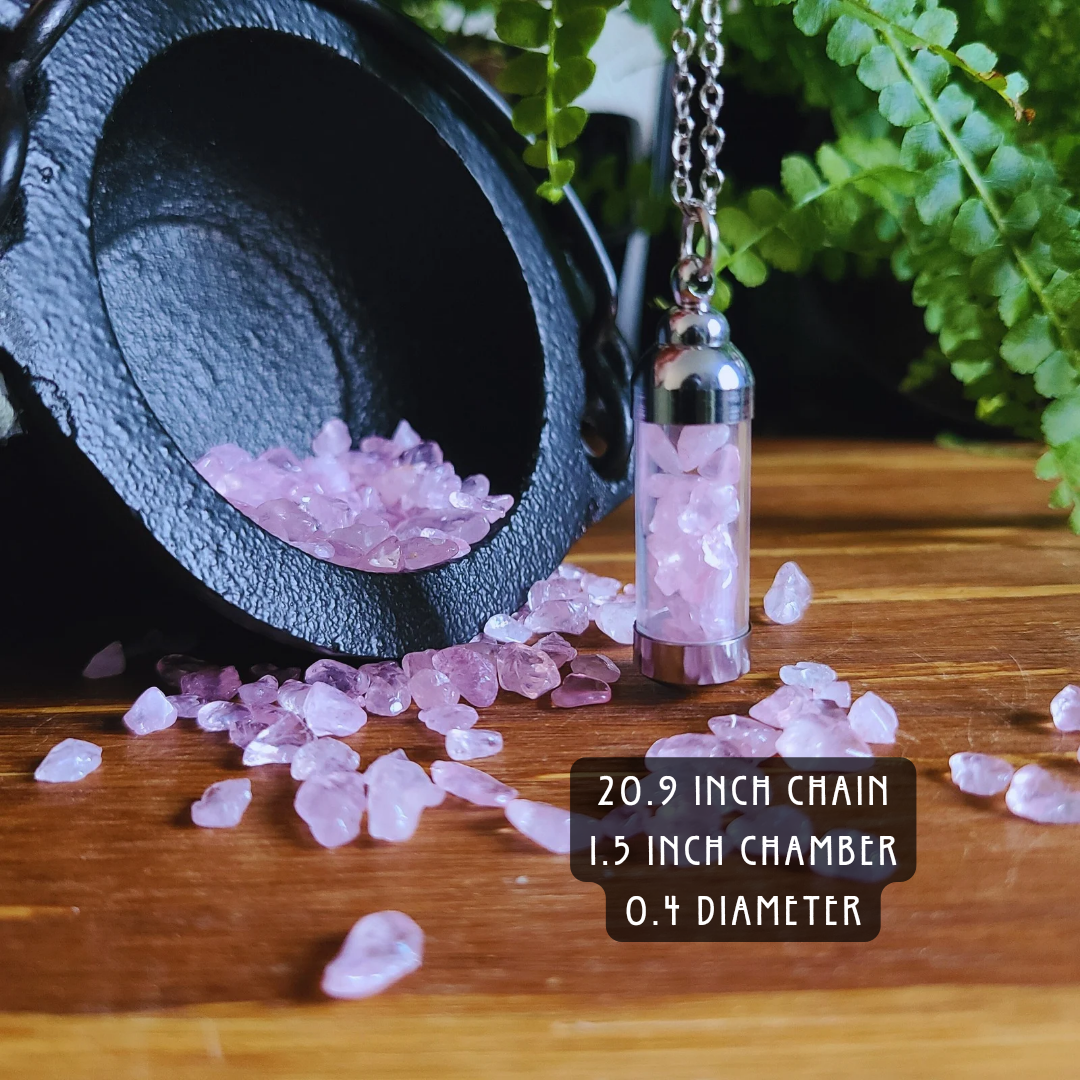 Rose Quartz Crystal Healing Necklace – Heart Chakra Jewelry for Love & Emotional Healing