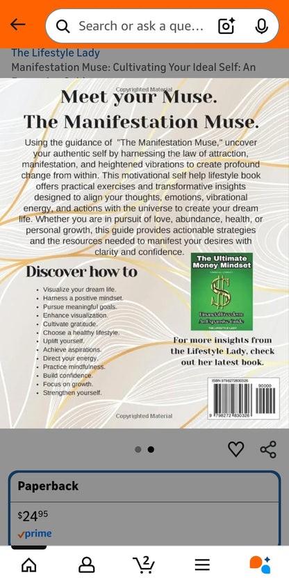 Manifestation Muse - Realize the LIfe of Your Dreams by The Lifestyle Lady- Workbook and Self Empowerment Book