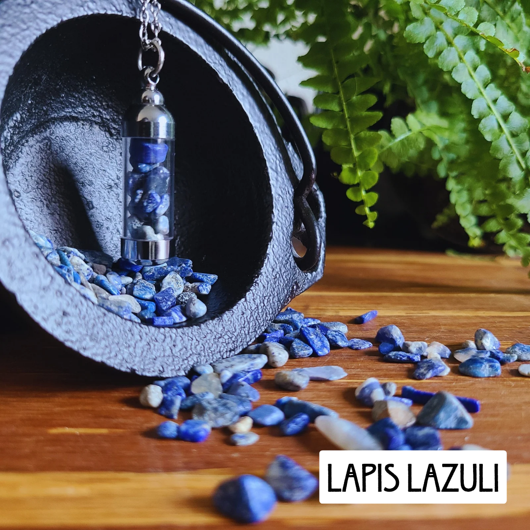 Lapis Lazuli Crystal Necklace for Wisdom, Protection, and Inner Peace | Healing Energy Jewelry