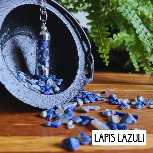 Lapis Lazuli Crystal Necklace for Wisdom, Protection, and Inner Peace | Healing Energy Jewelry