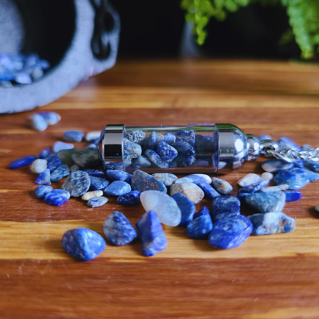 Lapis Lazuli Crystal Necklace for Wisdom, Protection, and Inner Peace | Healing Energy Jewelry