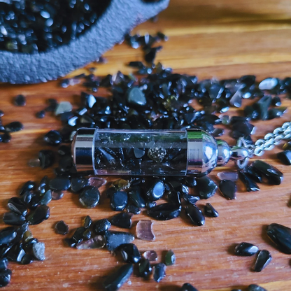 Obsidian Crystal Energy Necklace - Protective Stone Jewelry for Grounding and Emotional Balance