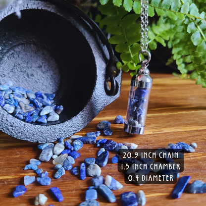 Lapis Lazuli Crystal Necklace for Wisdom, Protection, and Inner Peace | Healing Energy Jewelry