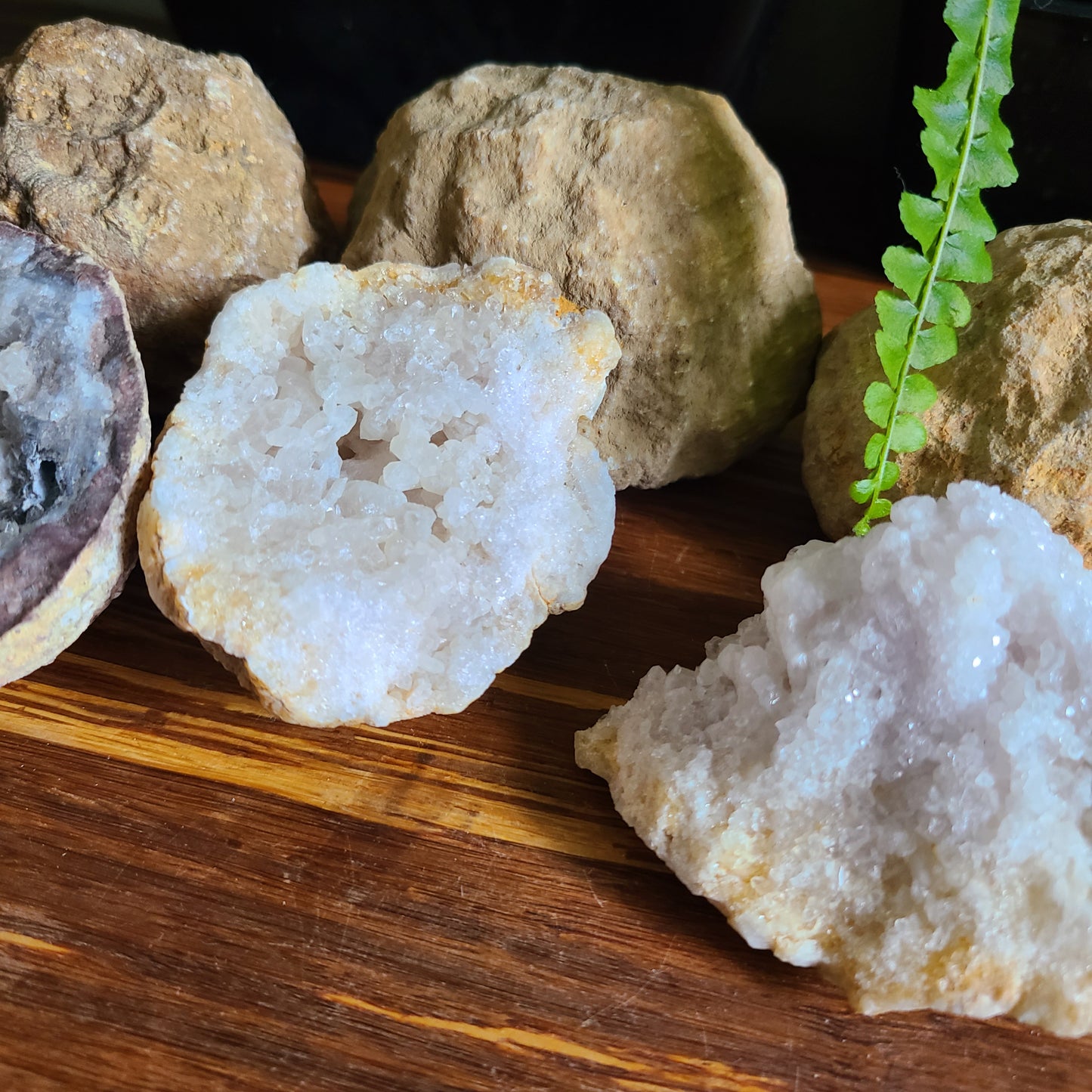 6-Pack of Premium Crackable Geodes with Mythological Story Inserts – Unique Crystal Geodes for Display, Natural Decor, and Spiritual Gift Sets